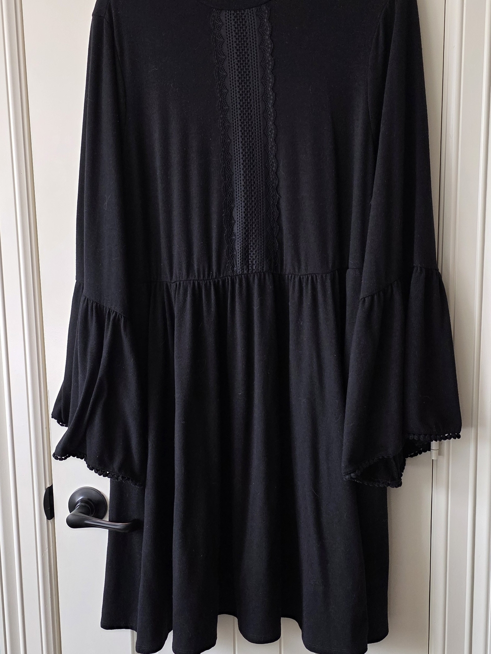 Torrid Black Knit Lace Panel Dress
